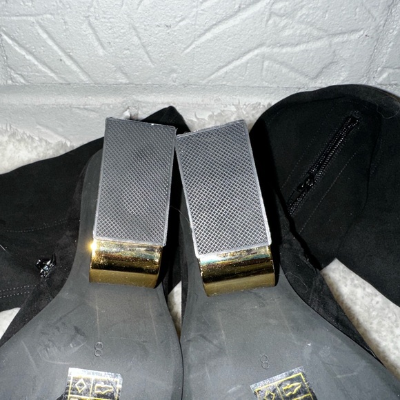 New JEFFREY CAMPBELL Compass Black Suede Over-The-Knee Boots Size 38 - Picture 9 of 10